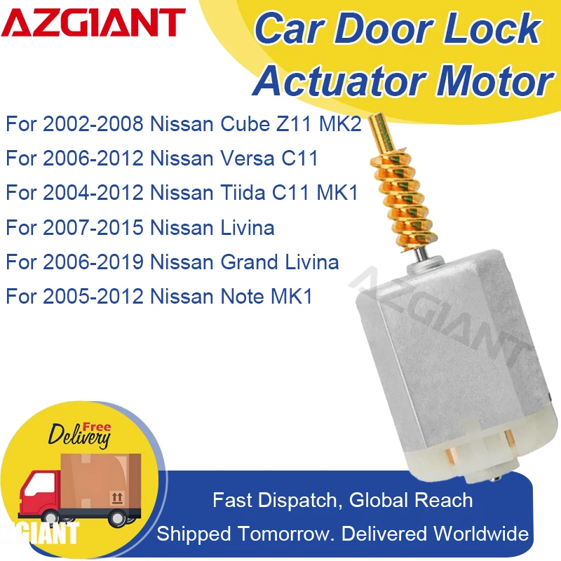 Motor Actuador de Cierre Centralizado de Puertas para Nissan Cube Z11 MK2/Tiida C11 MK1/Versa C11/Grand Livina/Note MK1, Accesorio para Automóvil