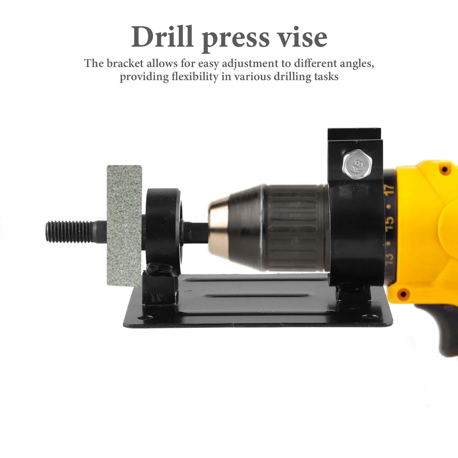 1 Set Drill Holder Stand Sanding Grinder Bit Metal Drill Vise Clamp Adjustable Workbench Mount For Versatile Drilling Angles