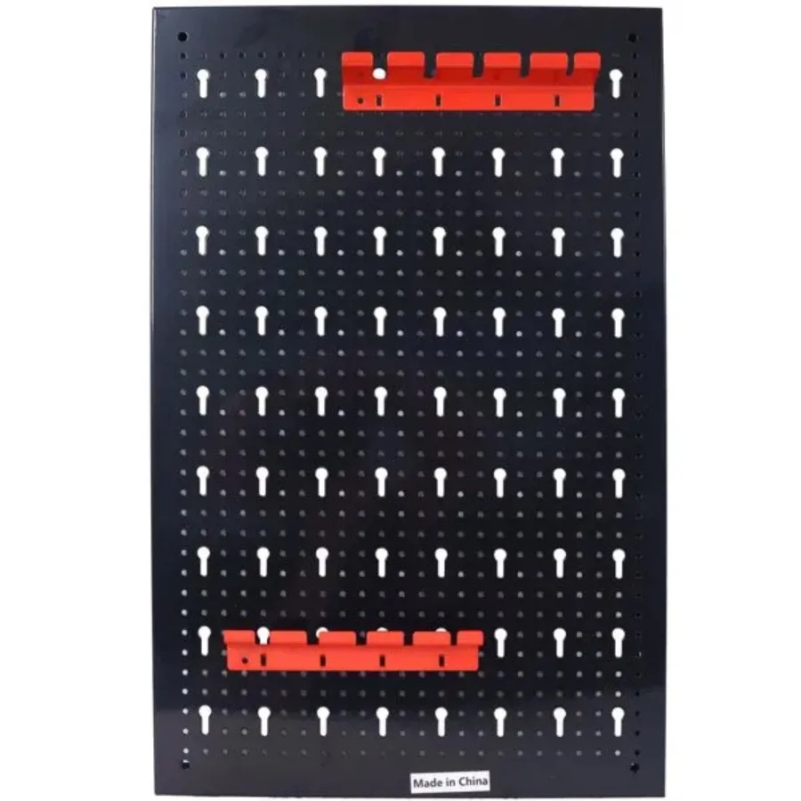 Pegboard Wall Organizer 4ft Metal Garage Pegboard Tool Organizer w 3 Pegboards Drill Bit Rack Wrench Rack Hooks Accessories Wal