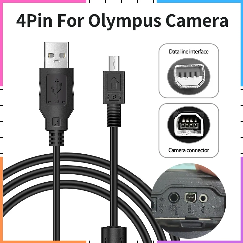 4Pin USB Data Cable CB-USB1 For Olympus 2112-DP,C-1,C-2,C-2040 Zoom,C-2100 Ultra Zoom,C-3020,C-700,E-10,E-100 RS,E-