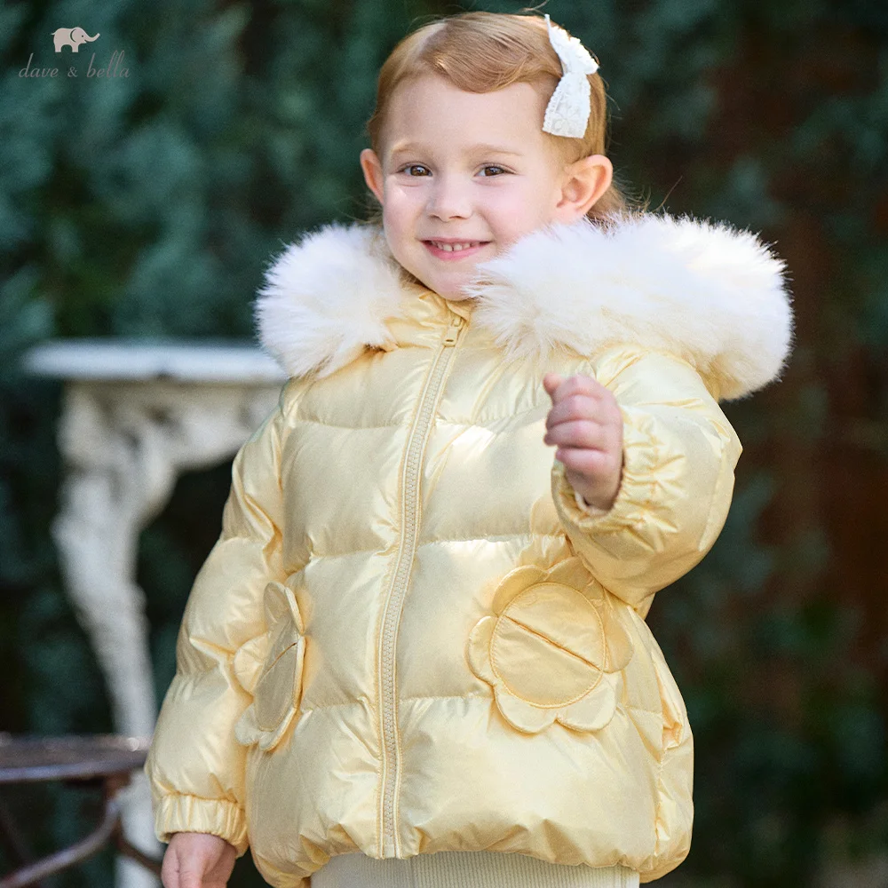 Dave Bella Baby Hooded Jacket Puffer For 10 Years Old Girl Winter Down Coat Warm Children's Outerwear Carnival Costume DB4264471