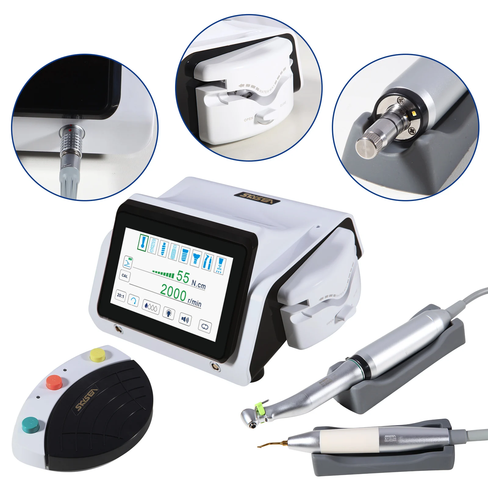 Woodpecke Style Ultra Surgery Piezo Endo Clean Bone Unit-Surgic Touch+Implant Motor Machine 2in1