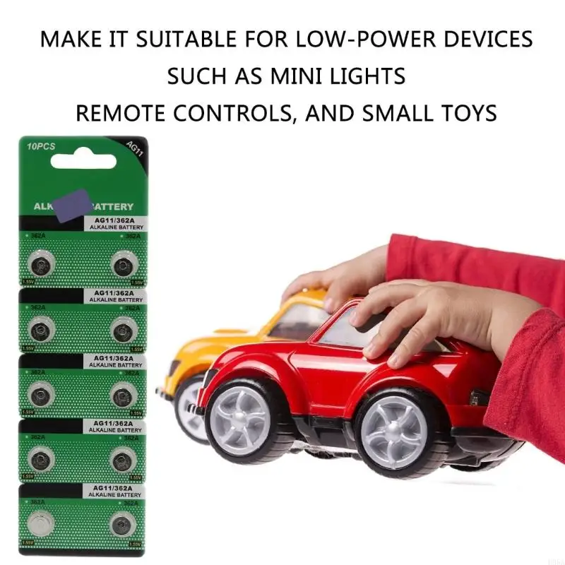 حزمة من 10 بطاريات خلية زر AG11 LR721 عروض موثوقة للساعات والآلات الحاسبة وأجهزة الألعاب والأدوات اليومية #6