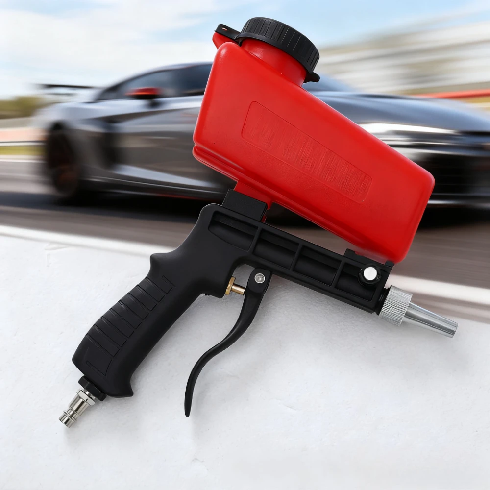 مسدس السفع الرملي للسيارة، أداة السفع الرملي المحمولة الجاذبية، مسدس السفع الرملي الهوائي لضاغط الهواء، إزالة الطلاء والبقع والصدأ #6