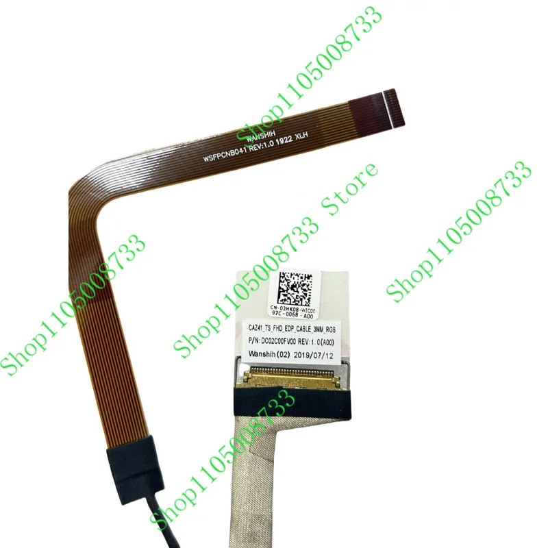 DB For DELL Latitude 7390 2-in-1 CAZ41 DC02C00FV00 02HK08 FHD EDP 3MM RGB Touch screen LCD LVDS LED Screen Display Cable