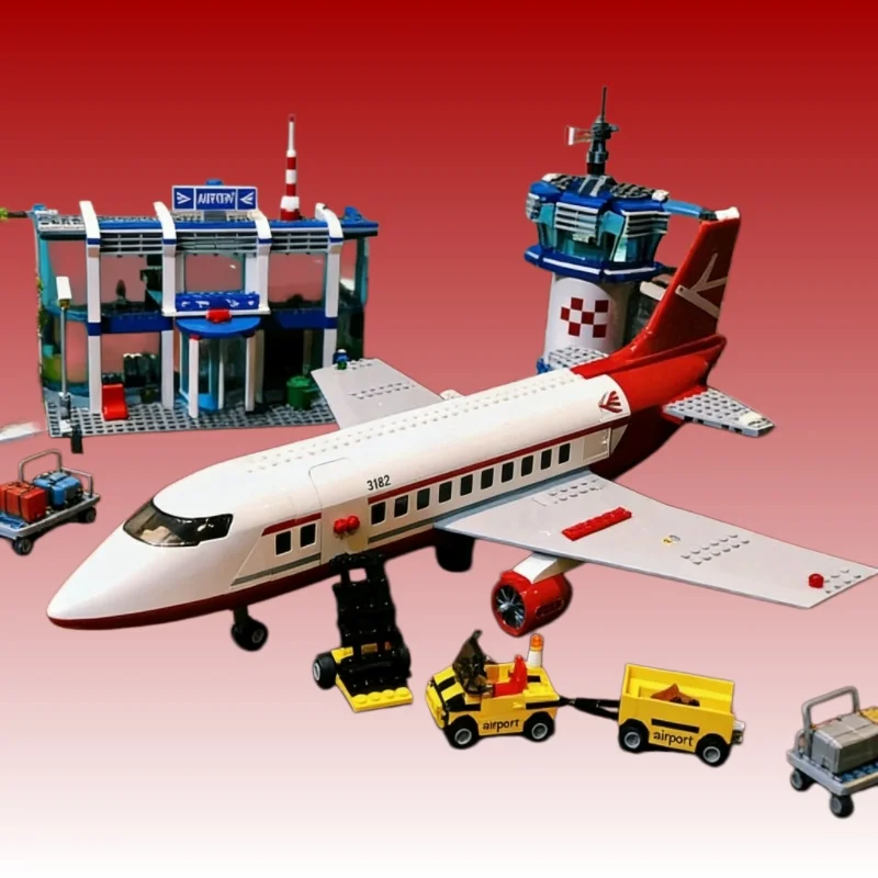 

City Series New Airport Terminal Block Set Building Blocks Airplane 3182 Toy DIY Model Set Holiday Gift