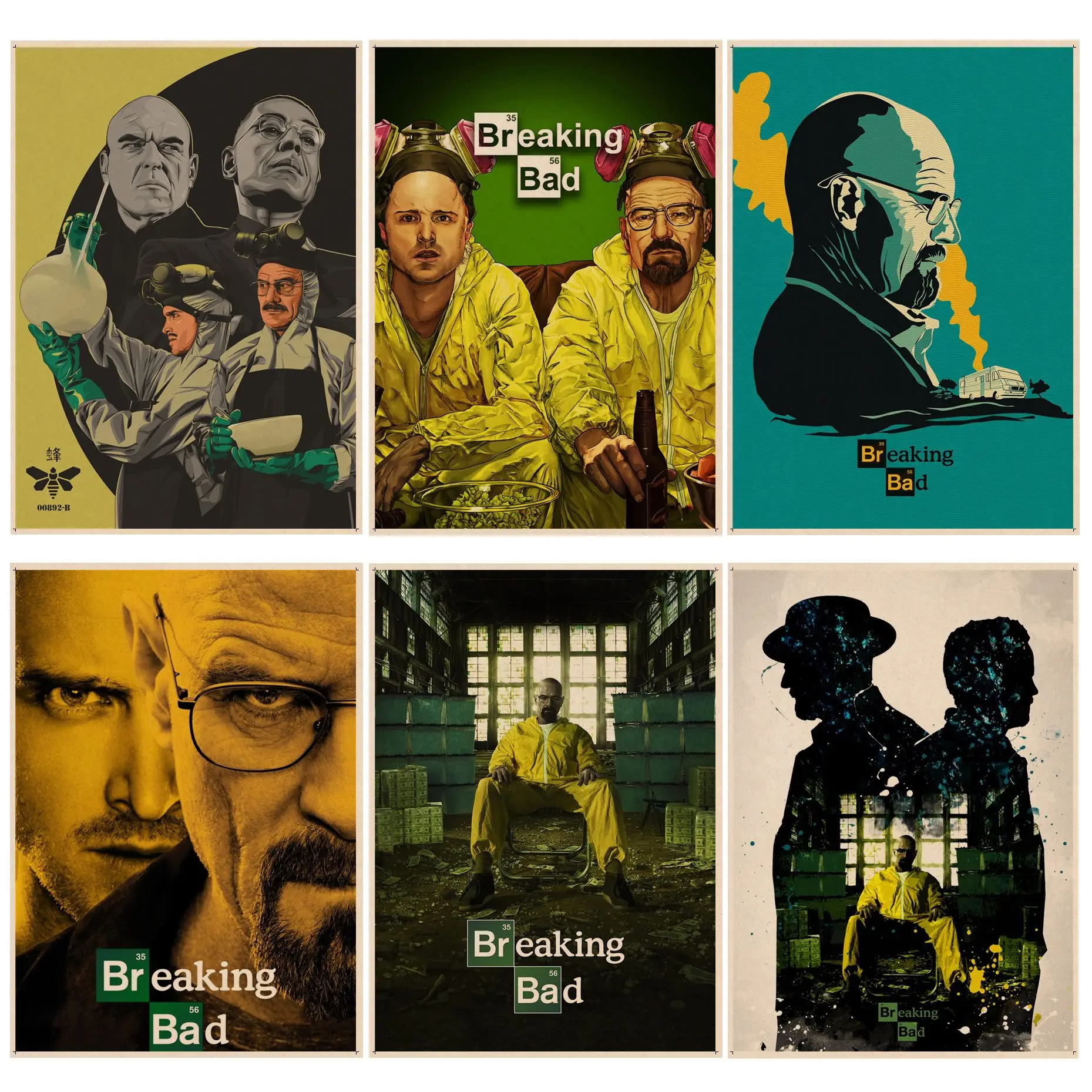 Breaking Bad Movie Posters For Living Room Bar Decoration Vintage Decorative Painting