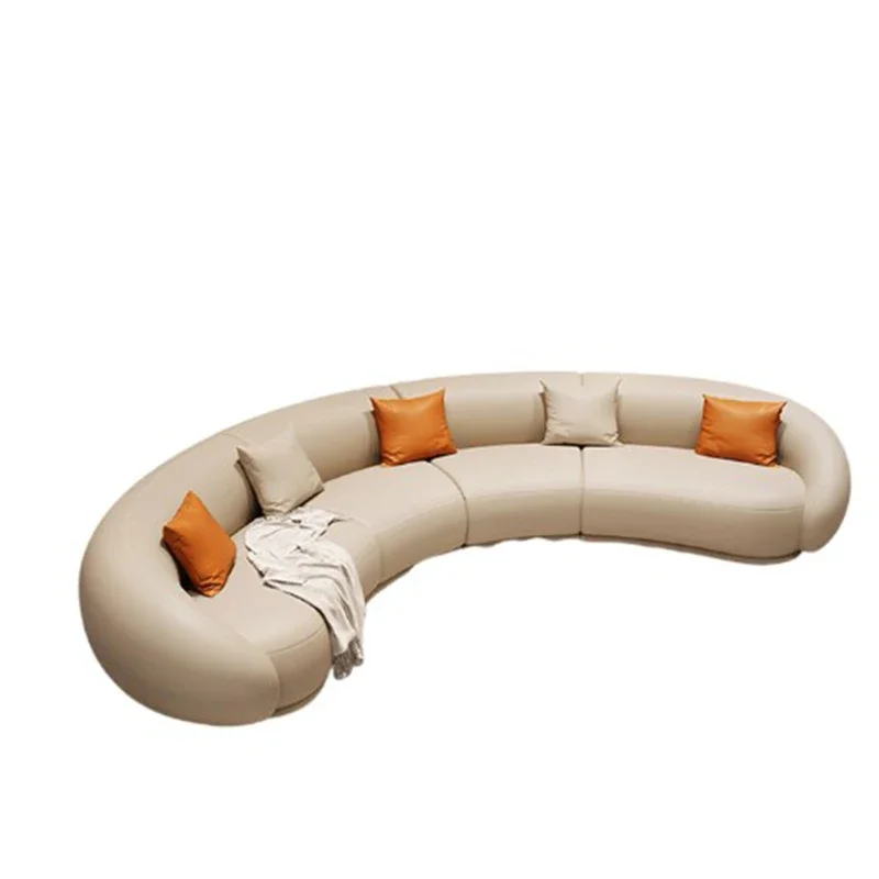 

Уникальный винтажный удобный итальянский современный диван-пуфы из кожи из массива дерева Divano