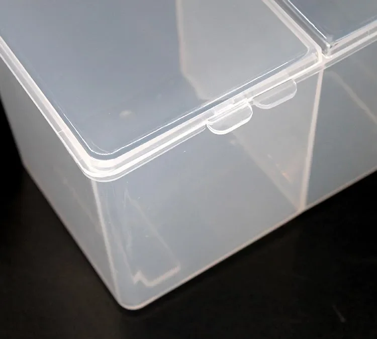 Double Grids Transparent Cotton Sheet Storage Box Make-up Cotton Pad Box Cotton swab Box Tattoo accessory