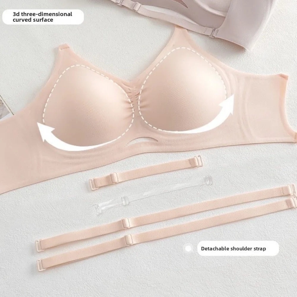 Comodo reggiseno a V profondo senza fili antiurto, anti-cedimento, senza tracce, push up, intimo, reggiseni senza cuciture regolabili da palestra