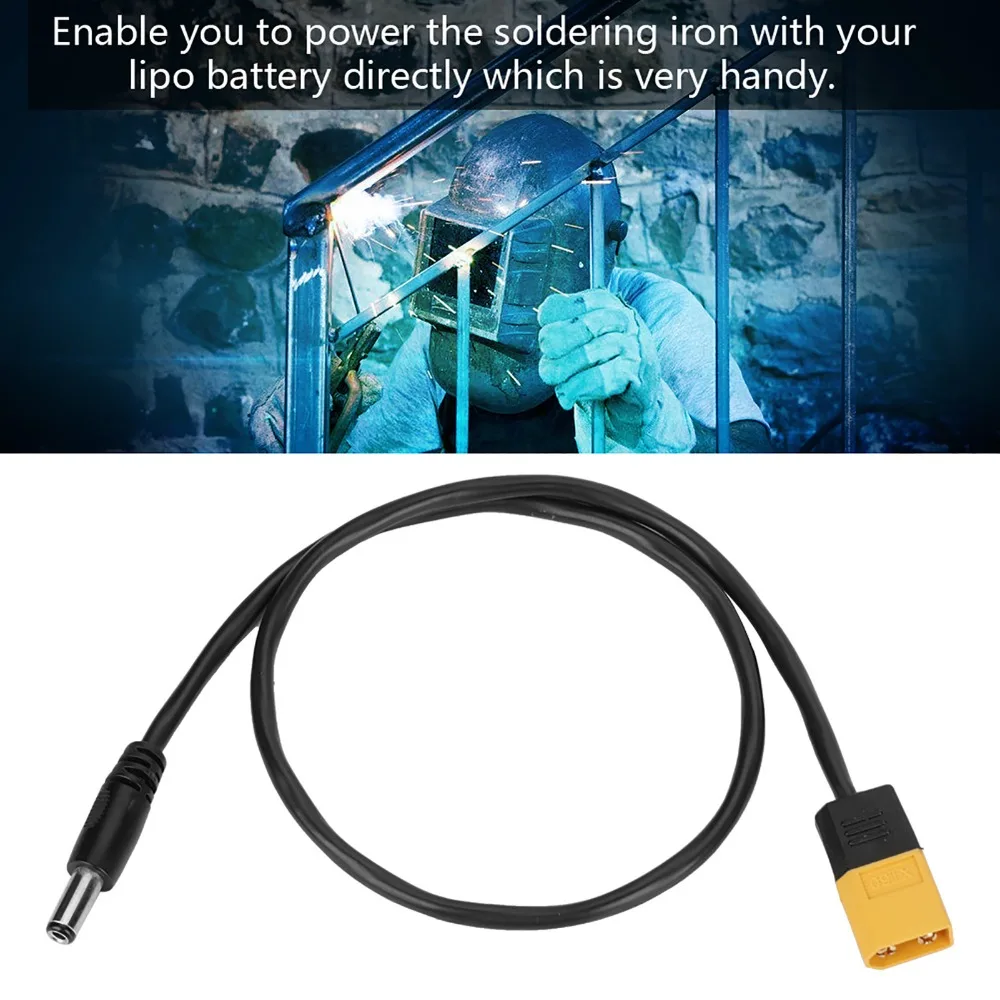 XT60 To DC5525 XT60 Male Bullet Cable 50cm Length Male to Male Adapter Cable XT60 To DC5525 Cable DC 5.5 x 2.5mm