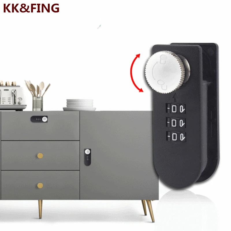 KK&FING Cabinet Code Locks Drawer Lock Office Cabinet Code Lock Double Open Locker Lock Triple Open Dial Code Locks