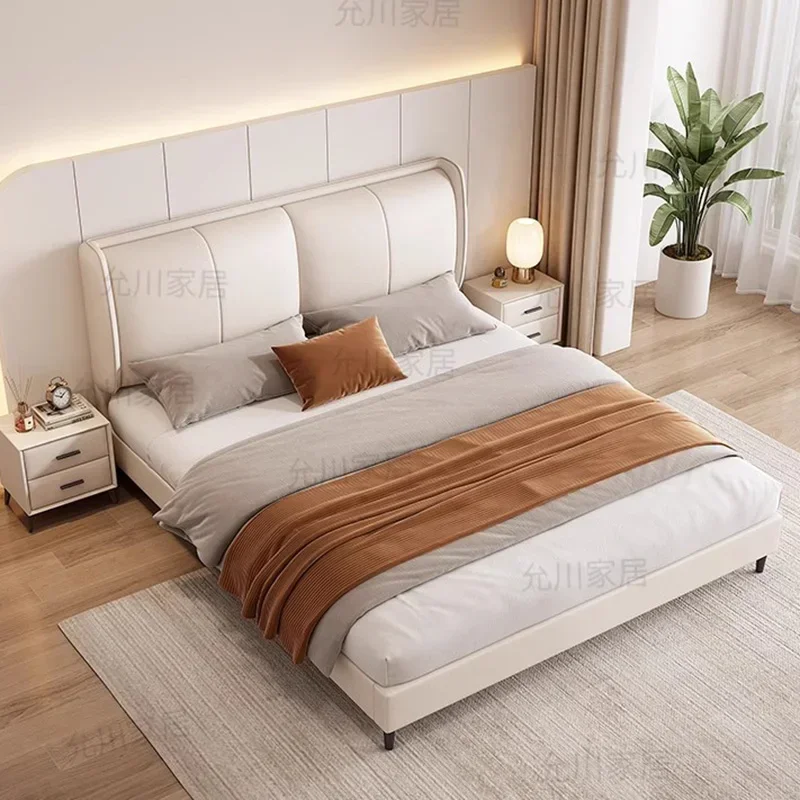 

Minimalist Marriage Bed Modern Aesthetic Queen Size Bedroom Bed Wood Lounge Camas Y Muebles Dormitorio Bedroom Furniture