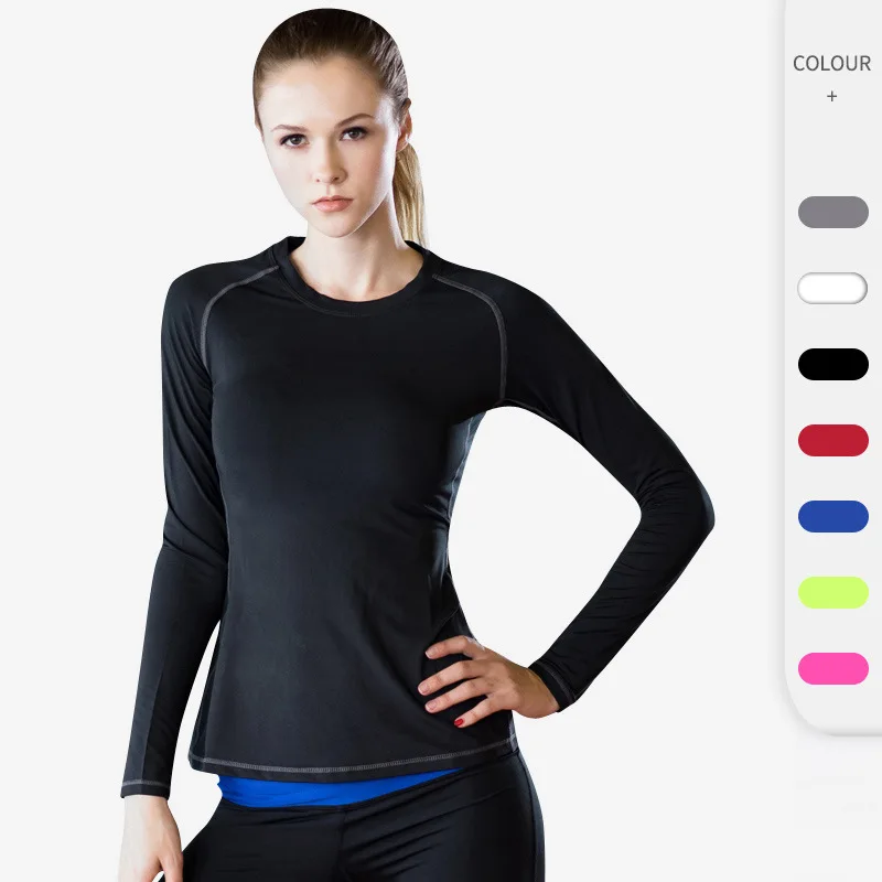 

Long Shirts Female Jerseys Breathable Clothes Gym Tops Tennis Blouses High Elastic Tracksuits Yoga Tshirts Women Running Uniform