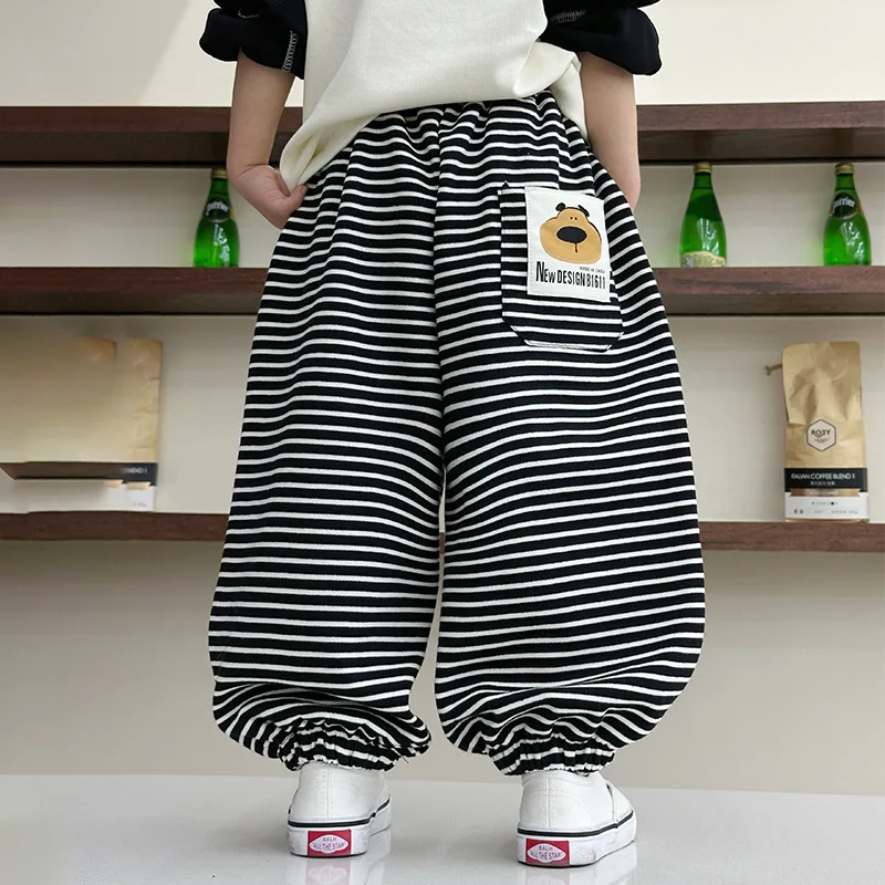 Spring Autumn comfortable Children Trousers Boy Loose Pants Cotton Boy Jogging Pants Kids Sweatpants 2-8 Years