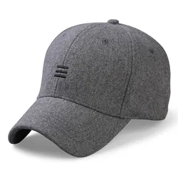 Big Head Men Women Woolen Baseball Cap Winter Wide Brim Warm Snapback Hat Plus Size 58-60cm 61-65cm