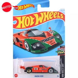 Hot Wheels-coche deportivo Mazda 787B de 24K para niños, vehículo fundido a presión, modelos de Metal, regalo de colección del Día de la carrera HW, escala 1/64