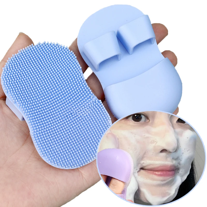 1/5 pz spazzola di lavaggio in Silicone massaggio pulito profondo viso morbido delicato spazzole in Silicone rosa viola blu bellezza cura della pelle strumenti puliti