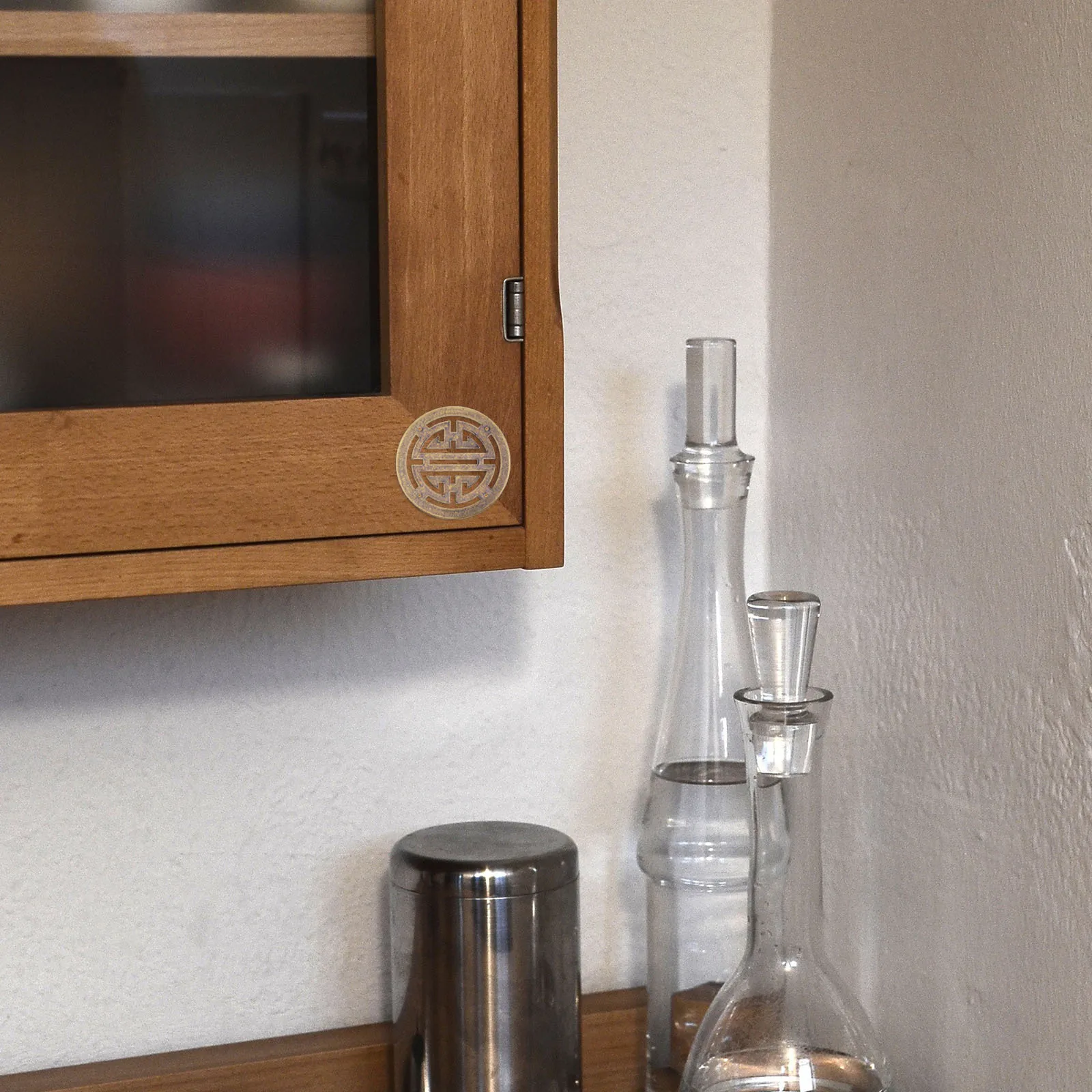 

4pcs Double Decorative Plates Chinese Style Retro Furniture Supplies For Jewelry Box Wood Cabinet Diy Copper