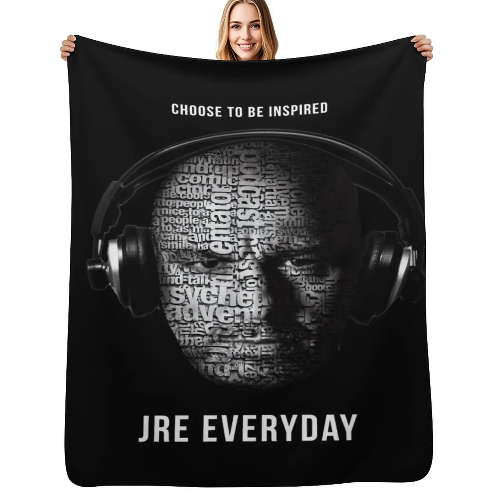 

JRE Everyday FacialText Throw Blanket halloween anime Cute Soft Blankets