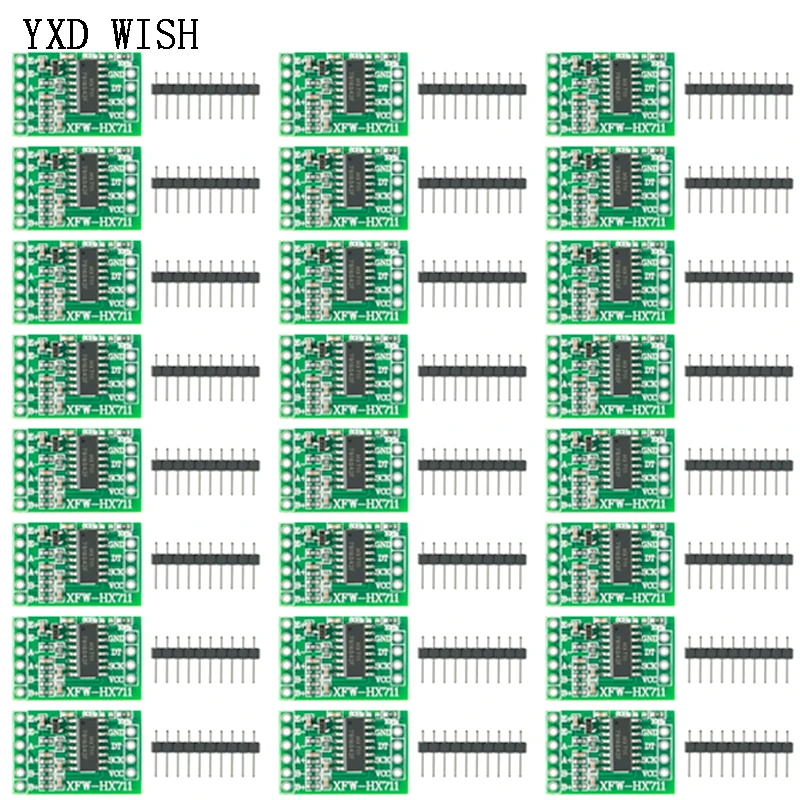 100pcs HX711 Weighing Sensor Module AD Weight Pressure Sensor Mini Standard Dual-Channel Dedicated 24-bit Precision Module
