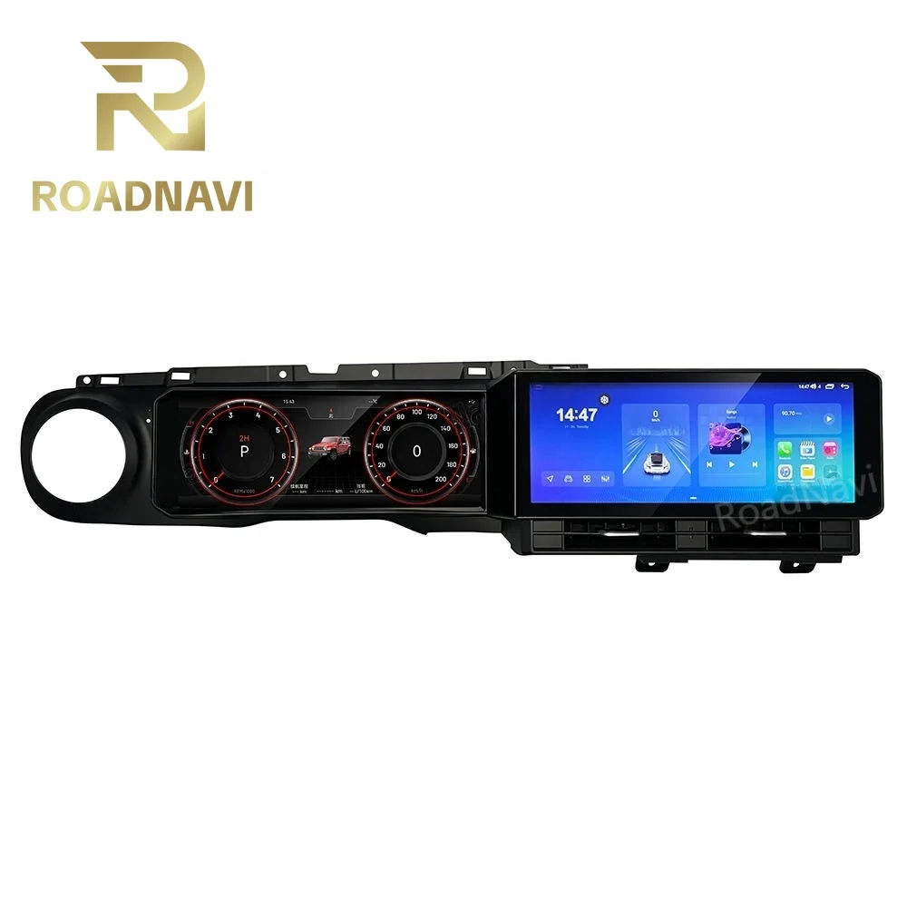 RoadNavi Android Multimedia Radio LCD Dashboard Digital Cluster for Jeep Wrangler JL Gladiator 2018-2023 Speedometer