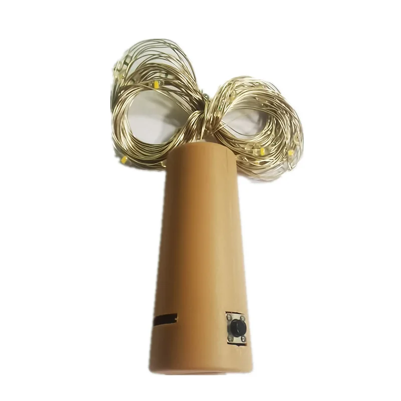 10 قطعة أضواء الجنية زجاجة النبيذ مع الفلين LED سلسلة أضواء البطارية الجنية أضواء جارلاند لعيد الميلاد ديكور حفلات الزواج #3