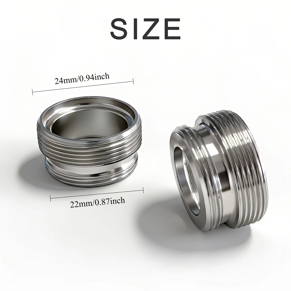 Metal Threaded Faucet Adapter Filter, M24 to M22 Dual Thread Water Filter with Debris Capture Design for Plumbing, Sinks, Shower