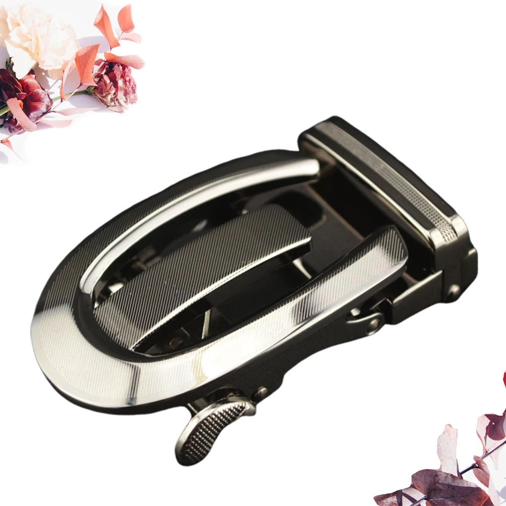 Automatic Belt Buckle Alloy Mens Business Belt Buckle Quick Release Replacement For Belts Silver Black Style