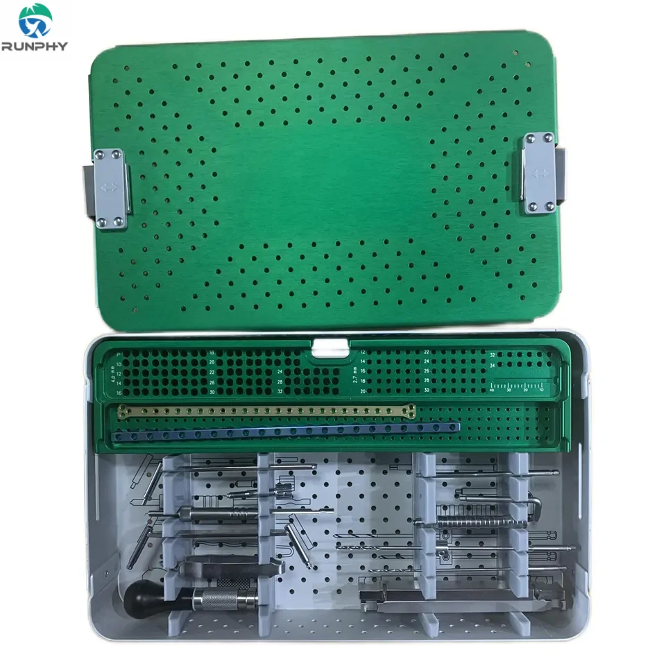 4.0 mm Titanium Alps Locking Plate Instrument Kit Veterinary Orthopedic Implant Surgical Instruments for Small Animal Pet Dogs