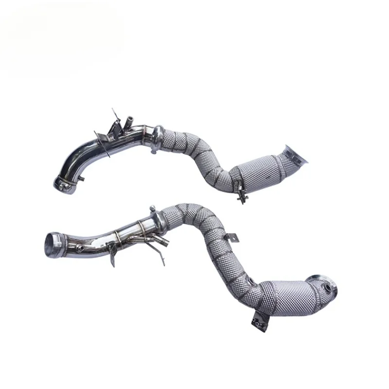 High quality hot sellin 304SS Flow Performance Downpipe for Mercedes Benz E63S AMG Bypass Exhaust Automobile Accessories