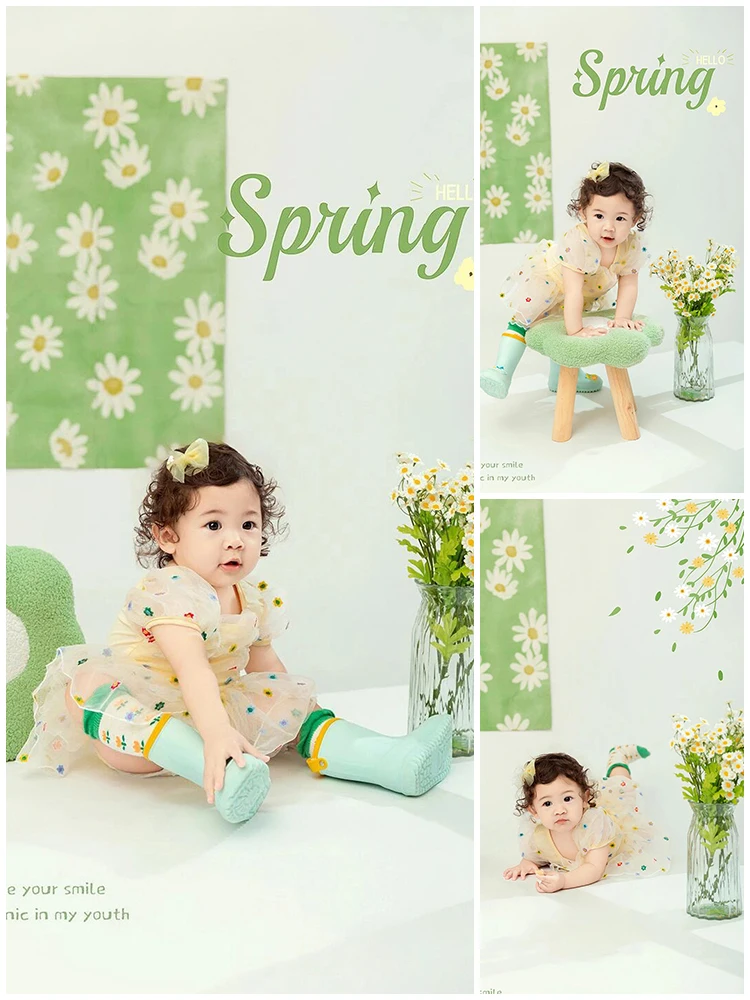 

New Childrens Photography Clothing Props Girls Photography Clothing Little Daisy Theme Cinema Photo Studio roupa bebe 신생아촬영