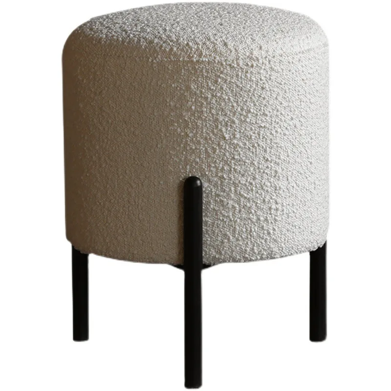 

Light luxury household shoe change door shoes coffee table low stool sofa creative technology cloth round bench