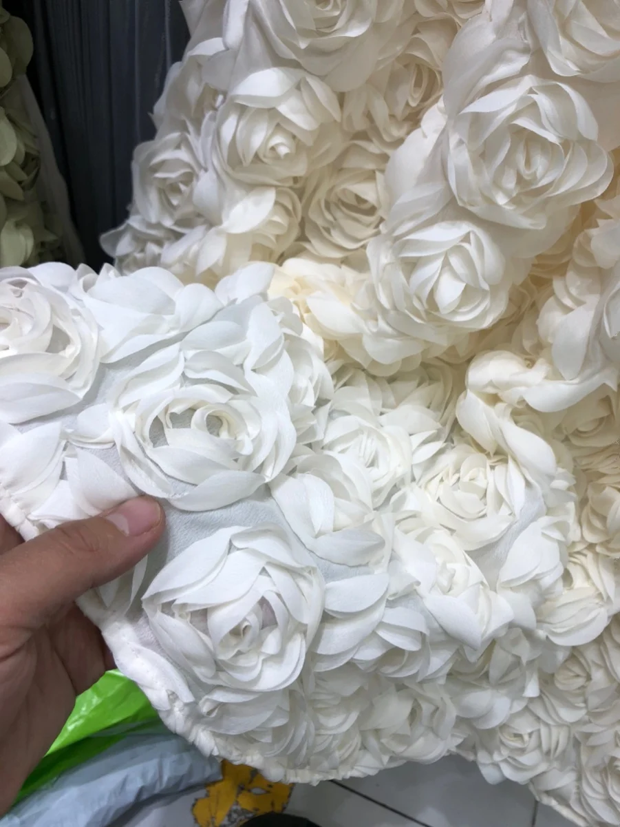 Faionable Gonna lunga a trapezio a vita alta Primavera da donna New Sle Heavy Work 3D Flower f Gonna Gonna torta Sweet Sle