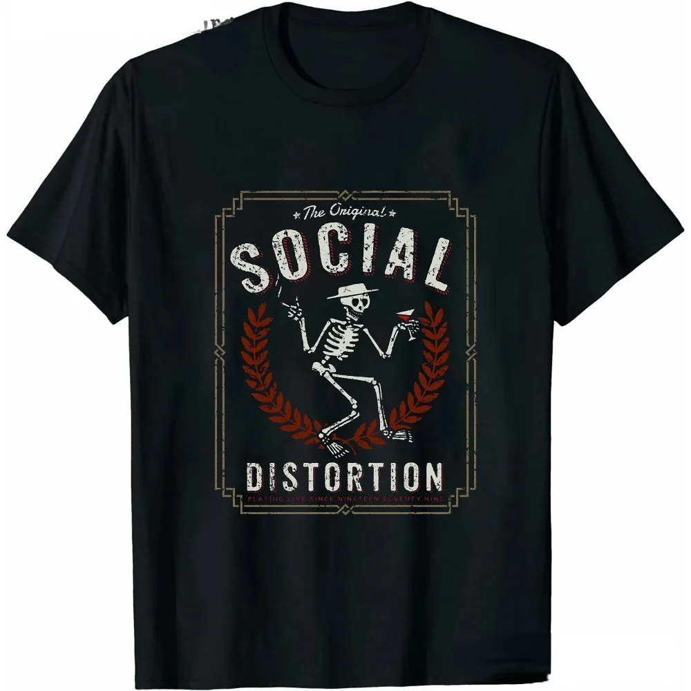 Men Clothing Social Distortion Winged Wheel TShirt Ball and Chain Mens Tshirt Street Hip Hop Style Tees Loose Tops