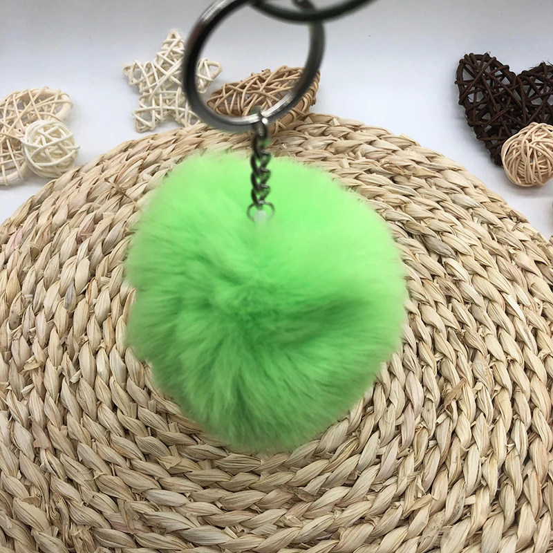 Wholesale Multicolor Furry Pom Pom Keychain, Fun Gift