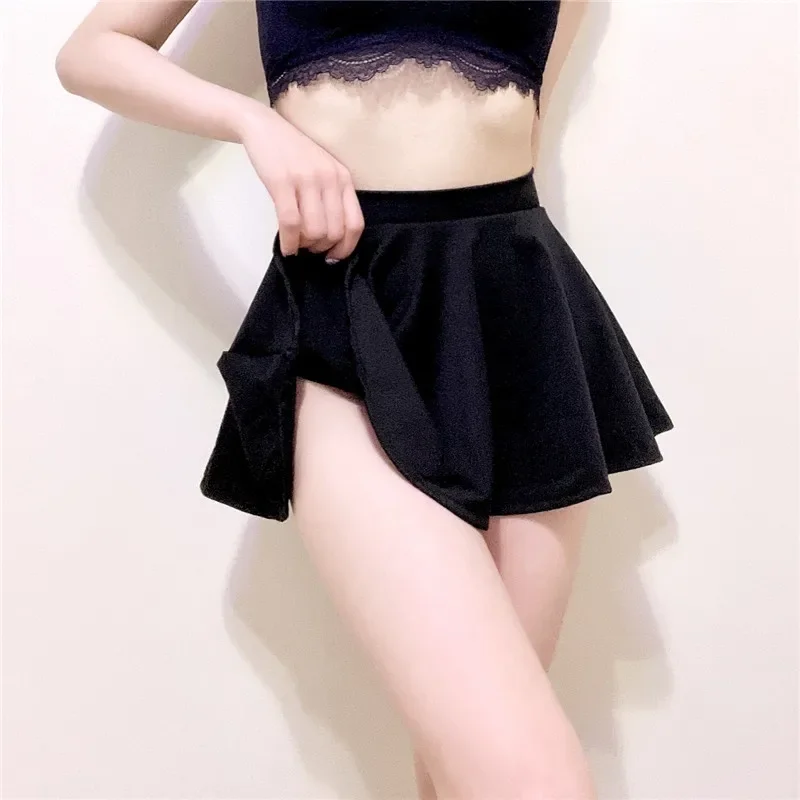 2026New spring summer Fashion High Waist A Line Pleated Mini Bodycon Skirt Sexy Black thin Short Skirts for Women NightClub Wear