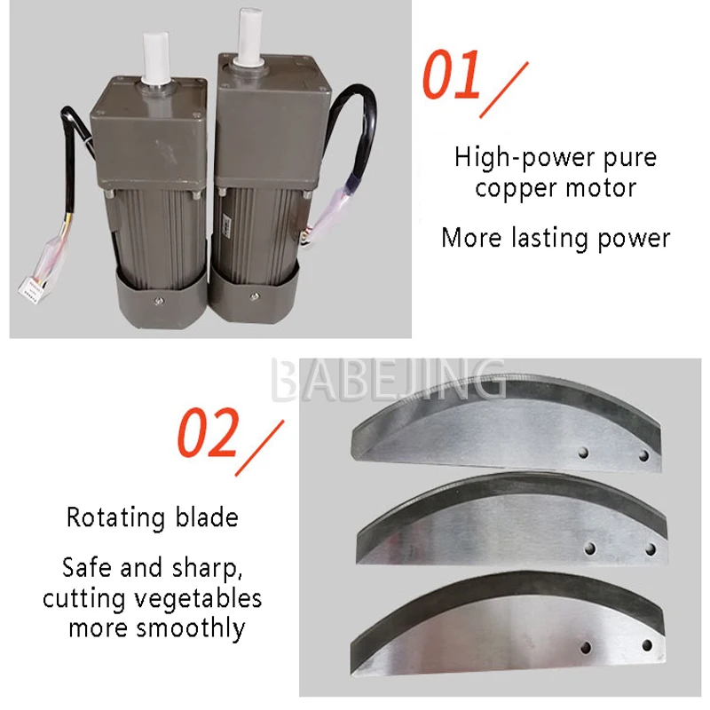 BABEJING Электрическая овощерезка Многофункциональная измельчитель овощей, фруктов, лука, моркови, картофеля, редиса