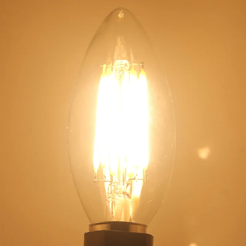 E14 LED Filament Bulb Retro Edison Glass Bulb for Home Ceilling Decoration C35/C35L/G45 White Light Warm Light Drop Shipping