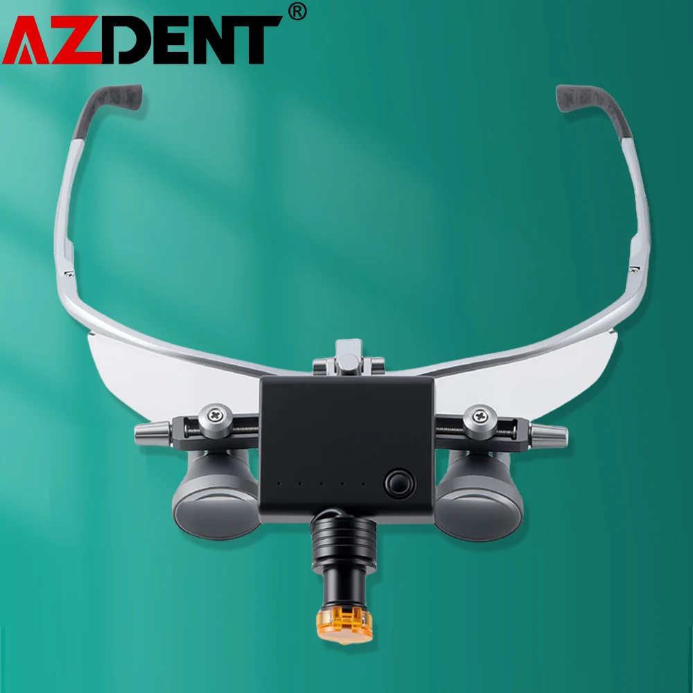 

Azdent Dental Surgical Loupe 2.5X 3.5X Adjustable Head Light LED Lamp Headlight Medical Operation Loupes Dentistry Tools