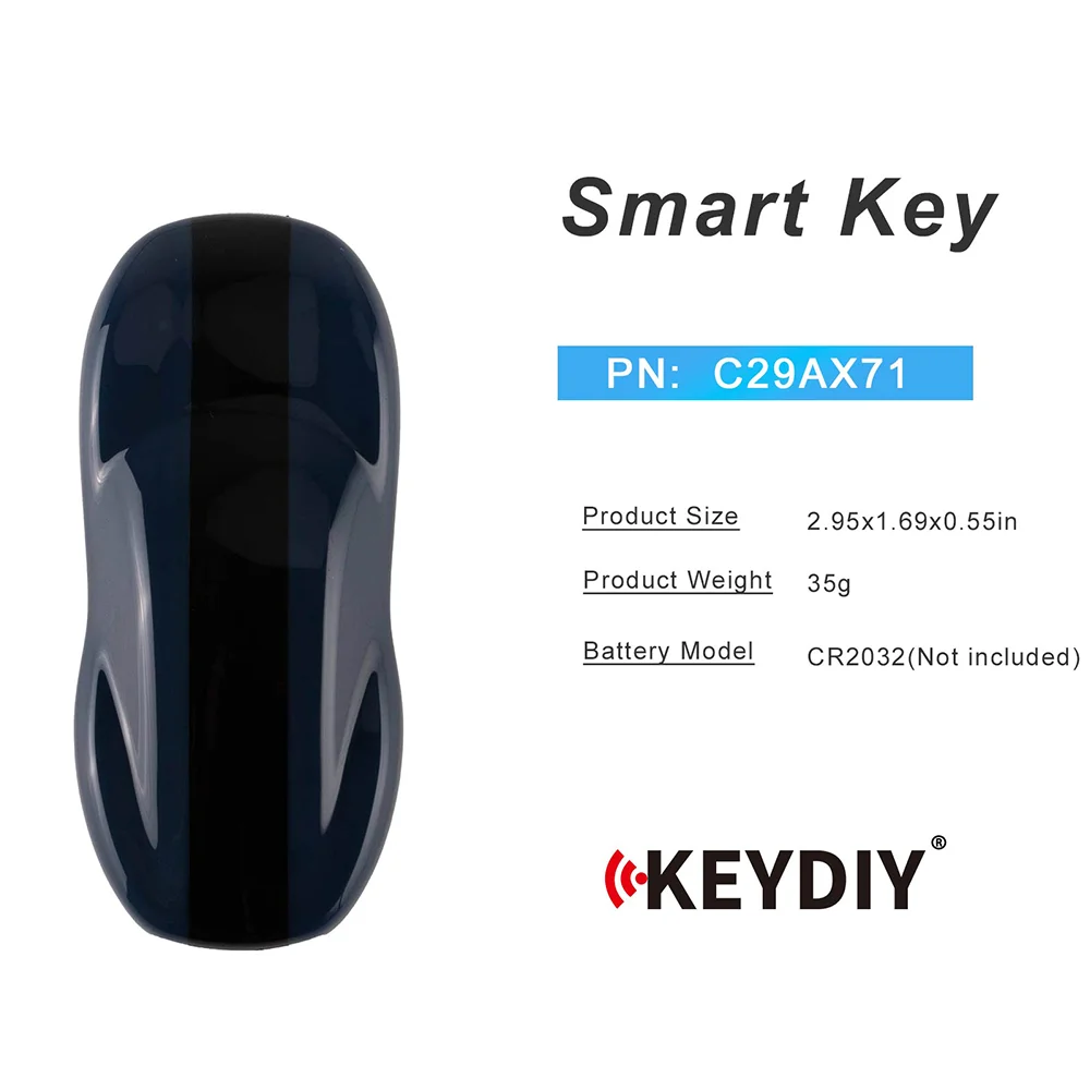 KEYDIY C29AX71 Smart Key Titanium Gray Without Buttons For NCF29Ax Cloning Works With KD-X4 For NCF29A1 NCF29A2 NCF2953 NCF2954