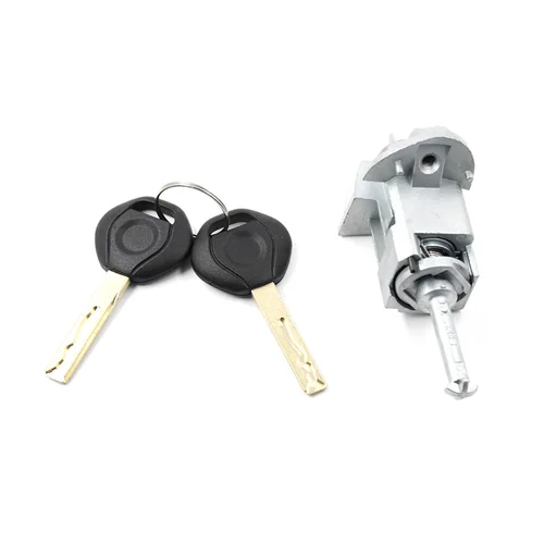 Imagen 2 del producto Cerradura de puerta de conductor izquierdo, conjunto de cilindro de barril con 2 llaves para BMW E46, 325Ci, 325i, 325xi, 330Ci, 330i, 330xi, M3, 51217019975