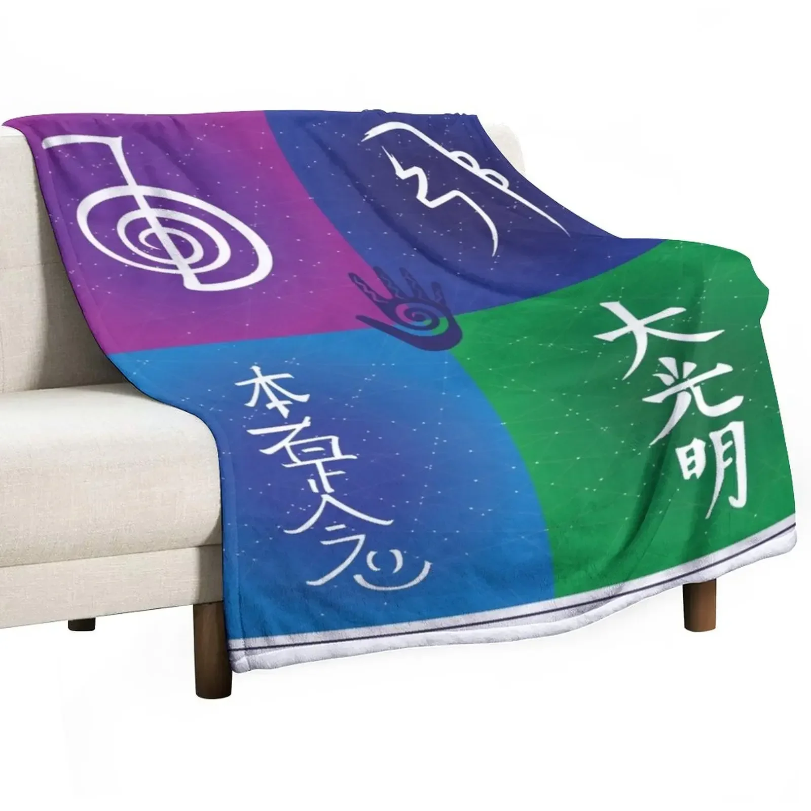 Reiki Symbols Throw Blanket Decorative Throw Summer Blankets