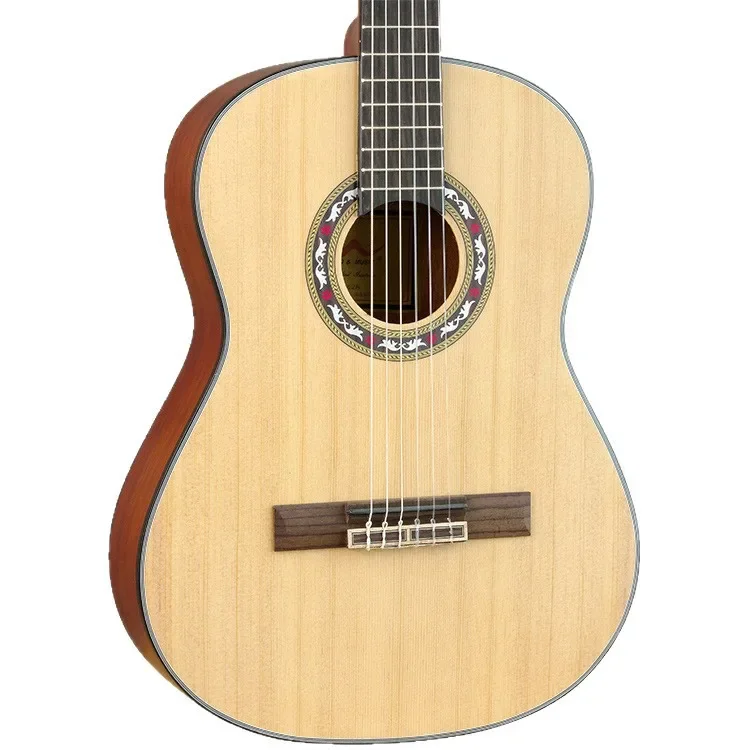 

36-Inch classical guitar, spruce sapbili acoustic guitar, male and female test children