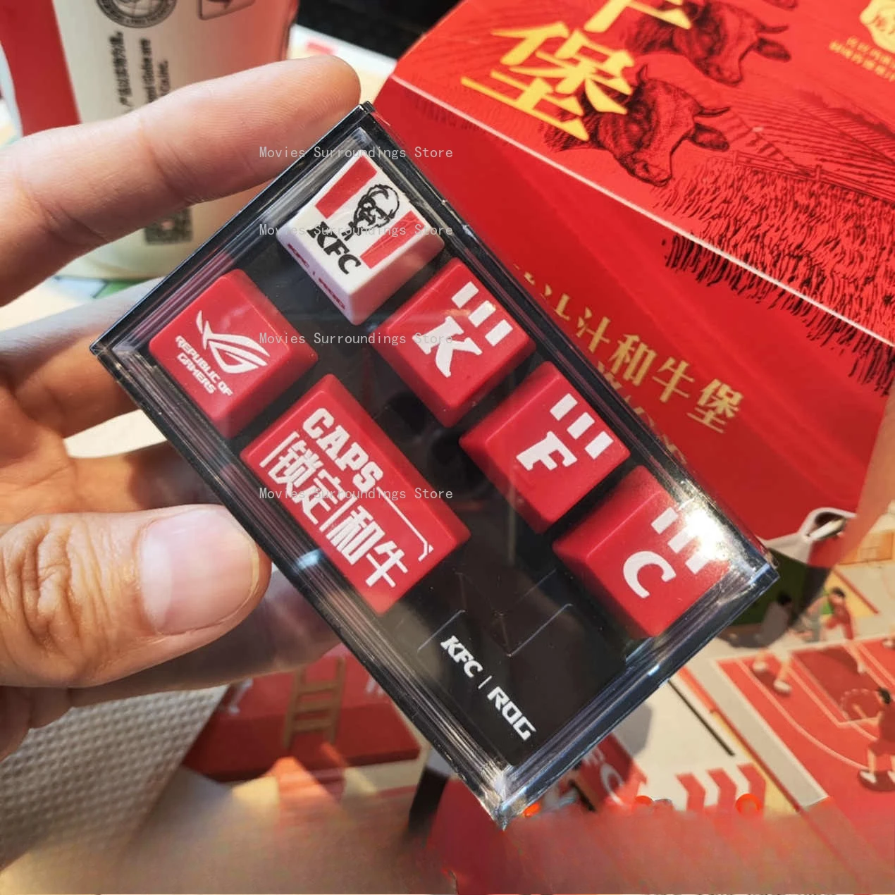 

KFC Keycap Mechanical Keyboard Model Anime Cartoon Peripheral Toy Set Collection Ornaments Fans Surprise Gift Collection