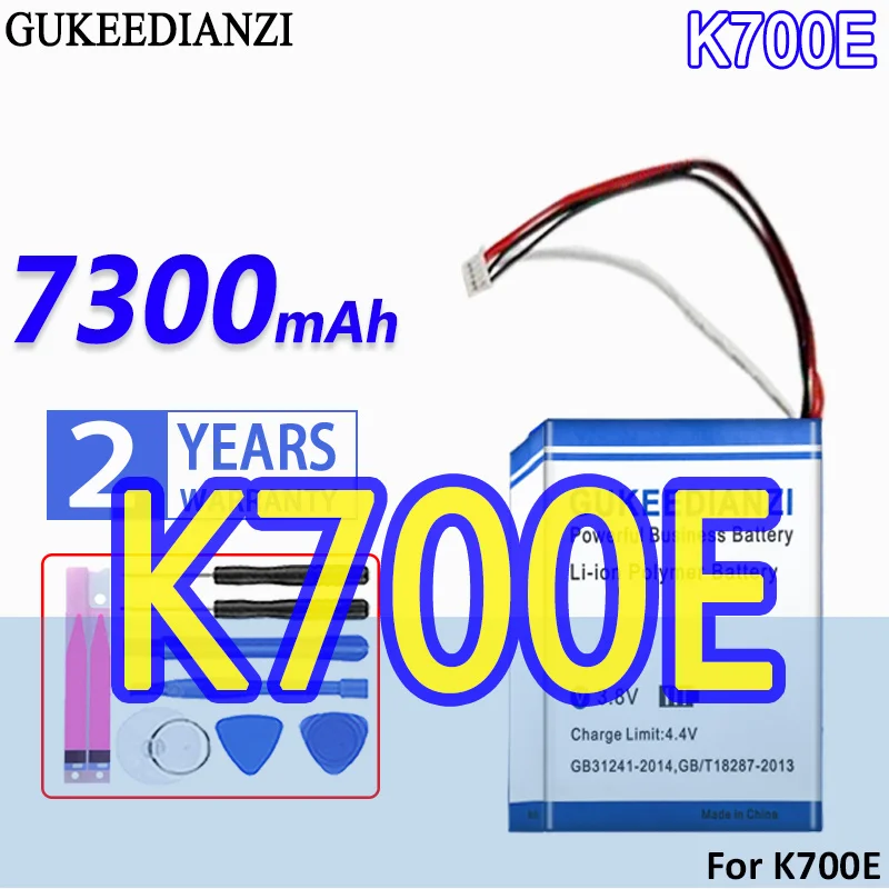 

High Capacity GUKEEDIANZI Battery 7300mAh For K700E Network Communication Engineering Treasure