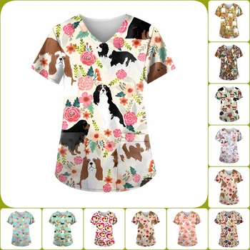 Apotheker Tandarts Veterinaire Verpleegkundige Nieuwe Tops Mode Slanke Schoonheid Scrub Kleding Spa Verpleegkundige Puur Katoen Medisch Laboratorium Medisch Uniform