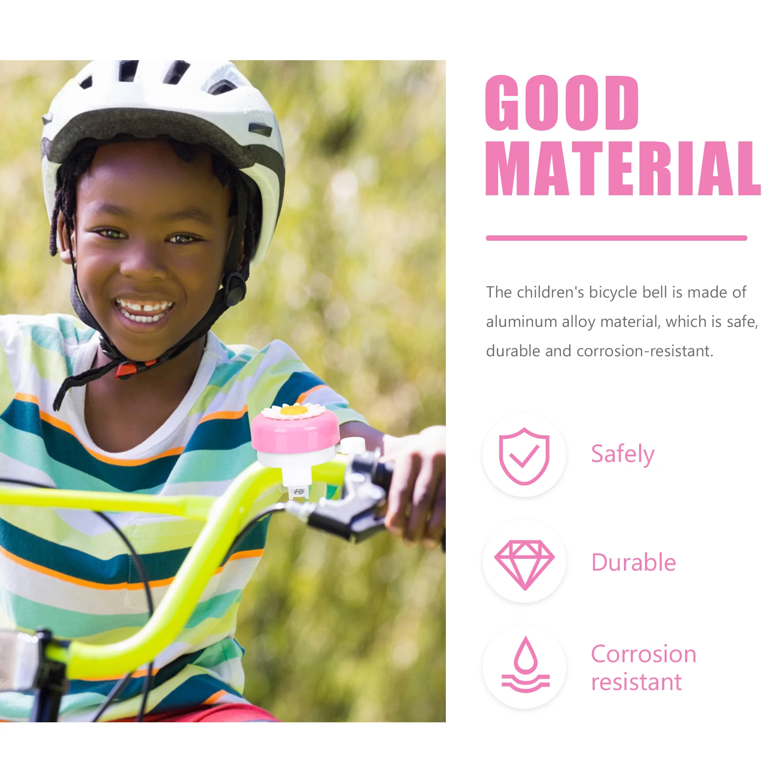 

2Pcs Bicycle Bell Kids Bike Small Loud Mountain Cycling Flower Bells Pink White Blue Random Color Durable Accessories