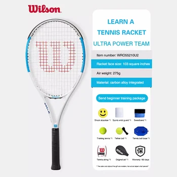 Wilson Tennis Rackets Carbon aluminum Tennis Rebound Trainer Professional Tennis Racket Male Female with bag and Accessories