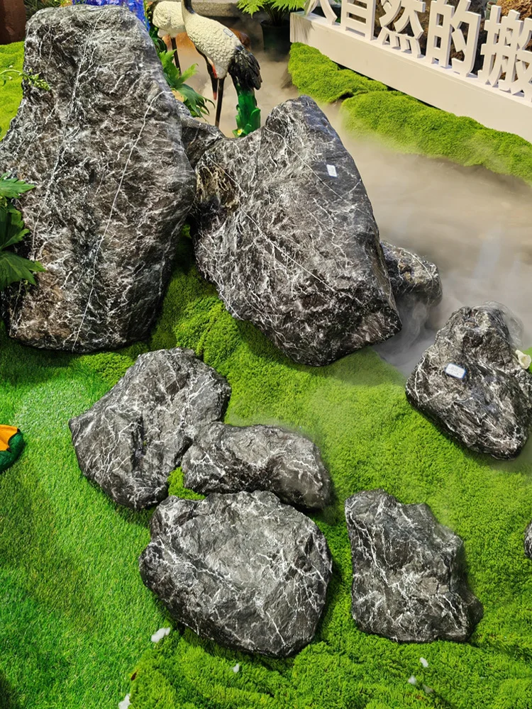 Simulated stone suspended foam stone indoor landscape soft landscaping FRP sculpture creative rock rockery ornaments